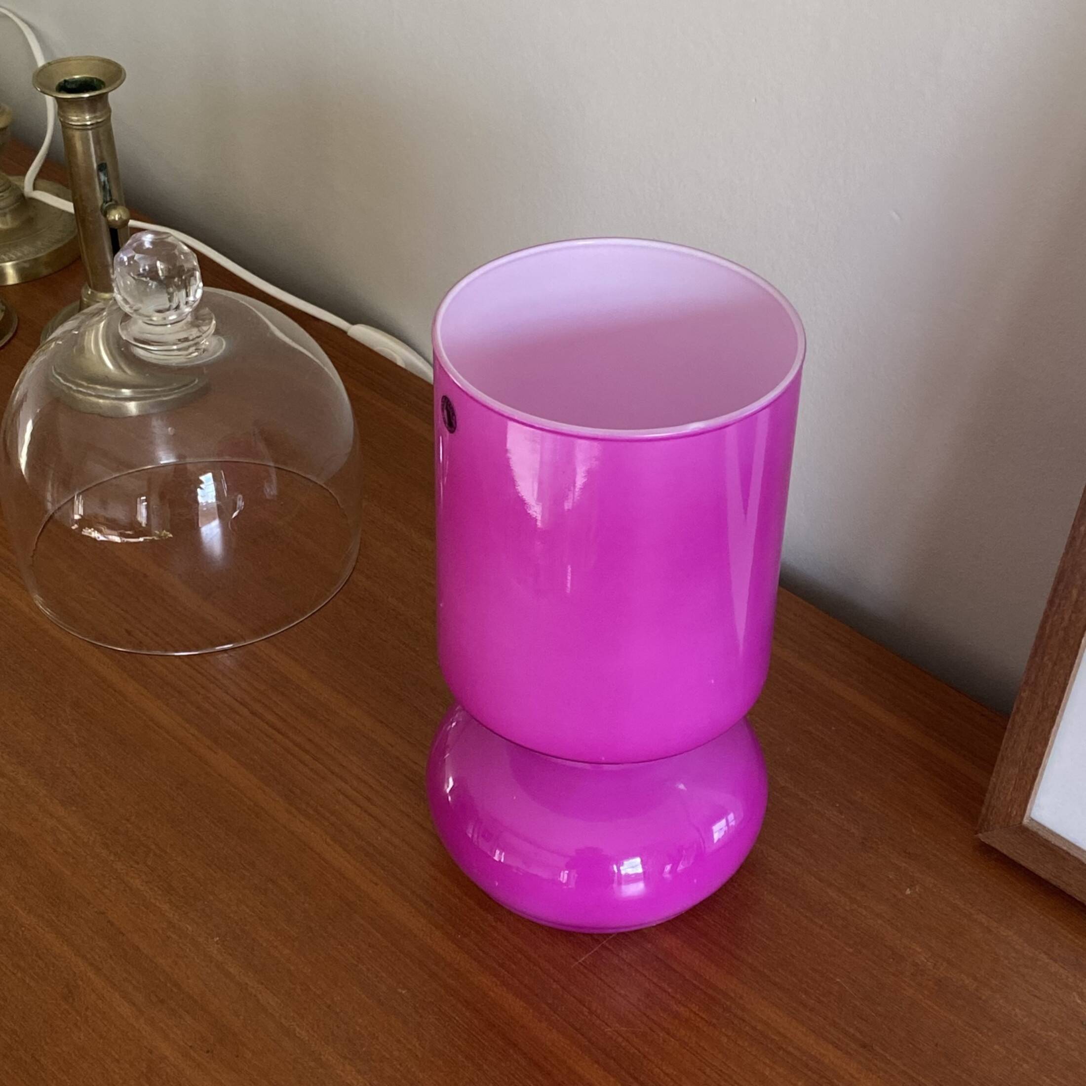 Lykta purple glass table lamp Ikea 80s vintage LAMP-7147
