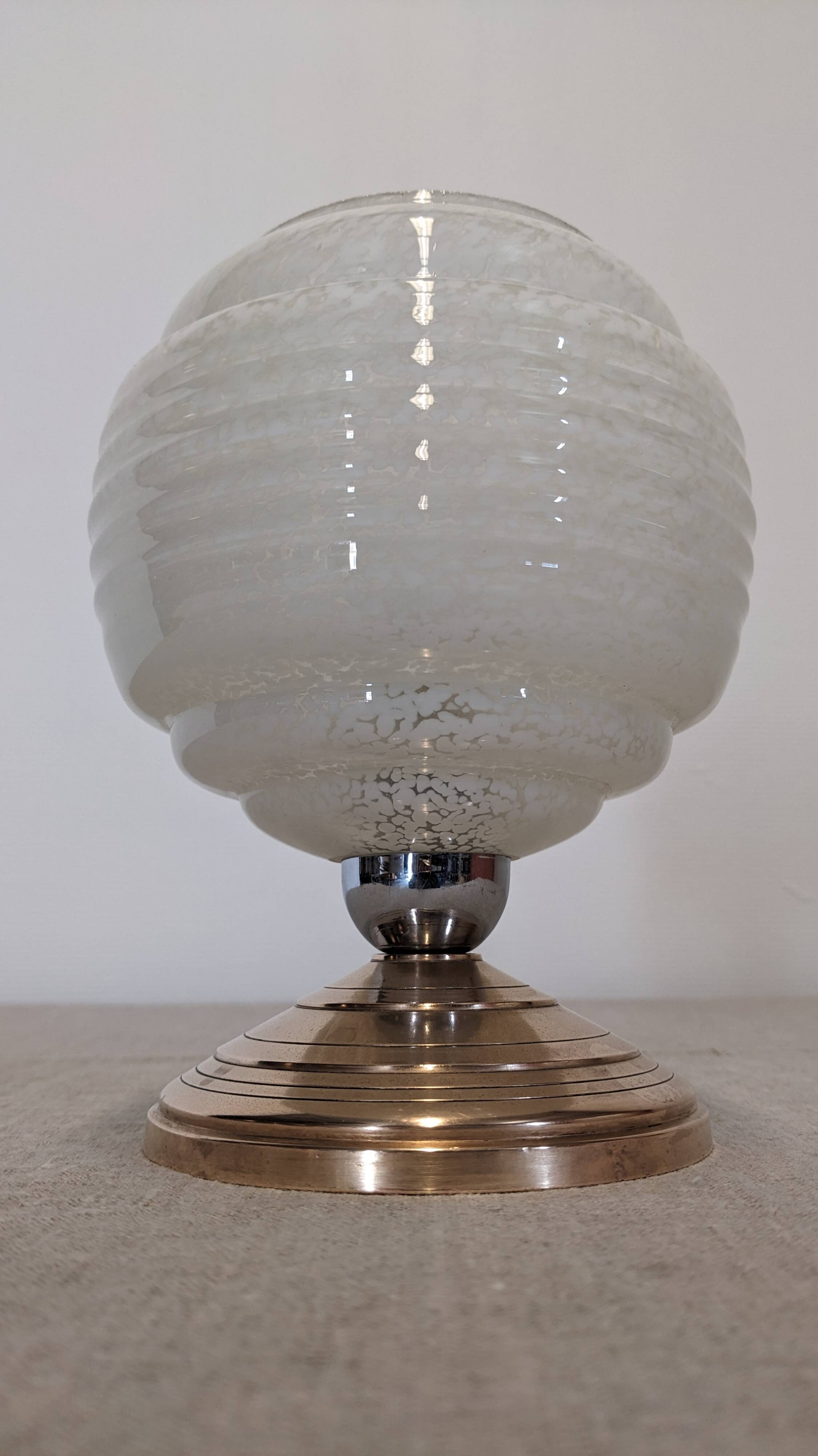 Pair of Art Deco style bedside or mood lamps