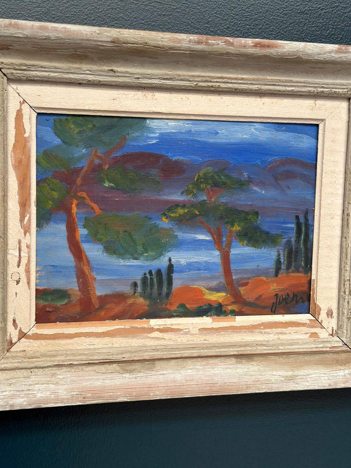 Original Mid Century Danish Oil on Panel – “Forest Motif” by Ivan Joern