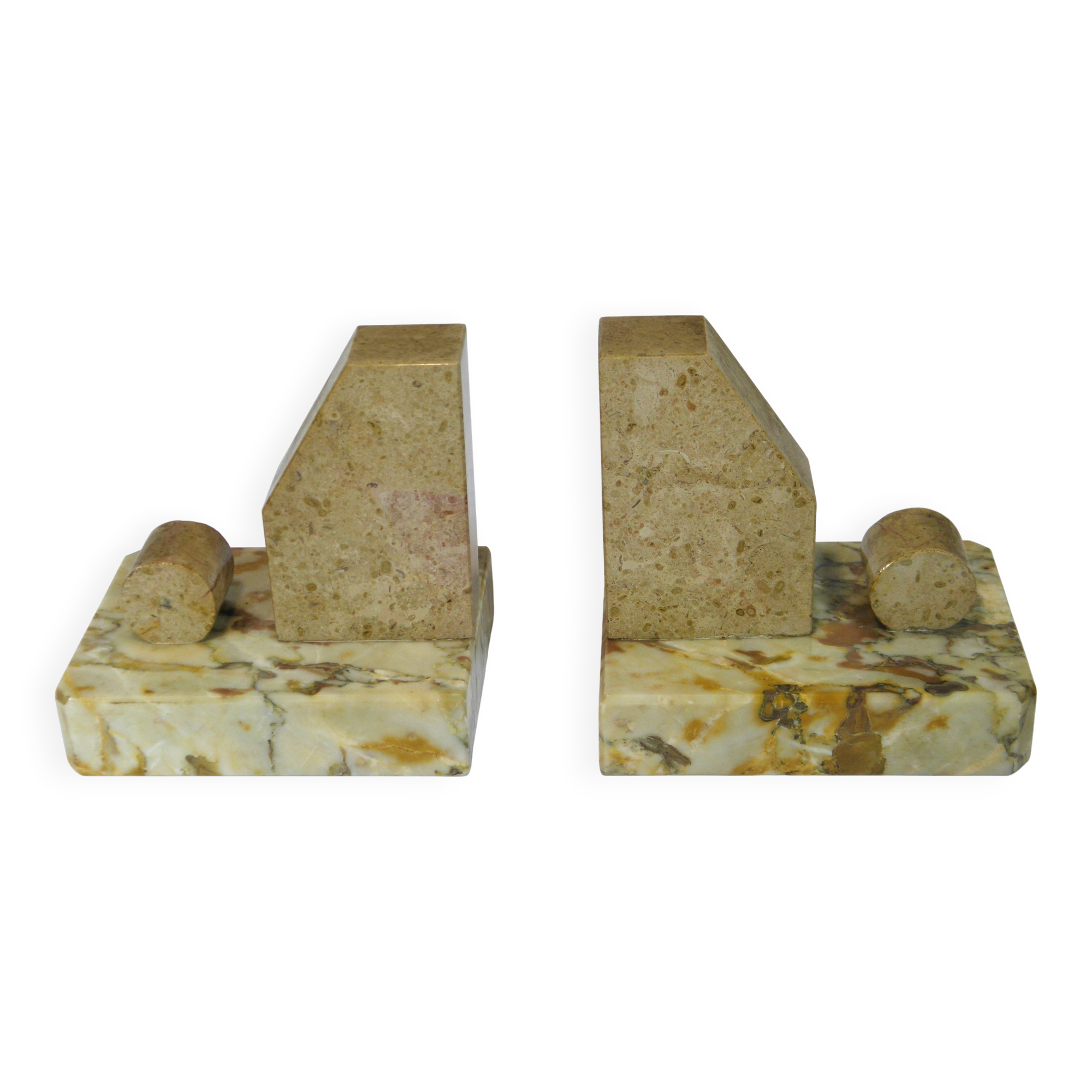 Pair of Marble Bookends from the Art Deco period