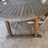 Table extérieur  en teck Unopiu avec 10 chaises
