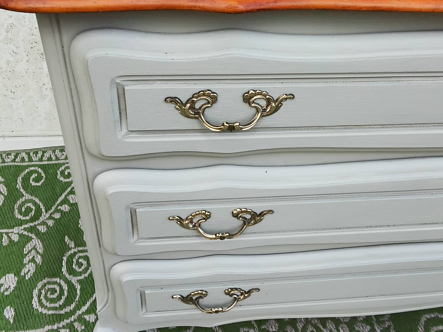 Gray chest of drawers
