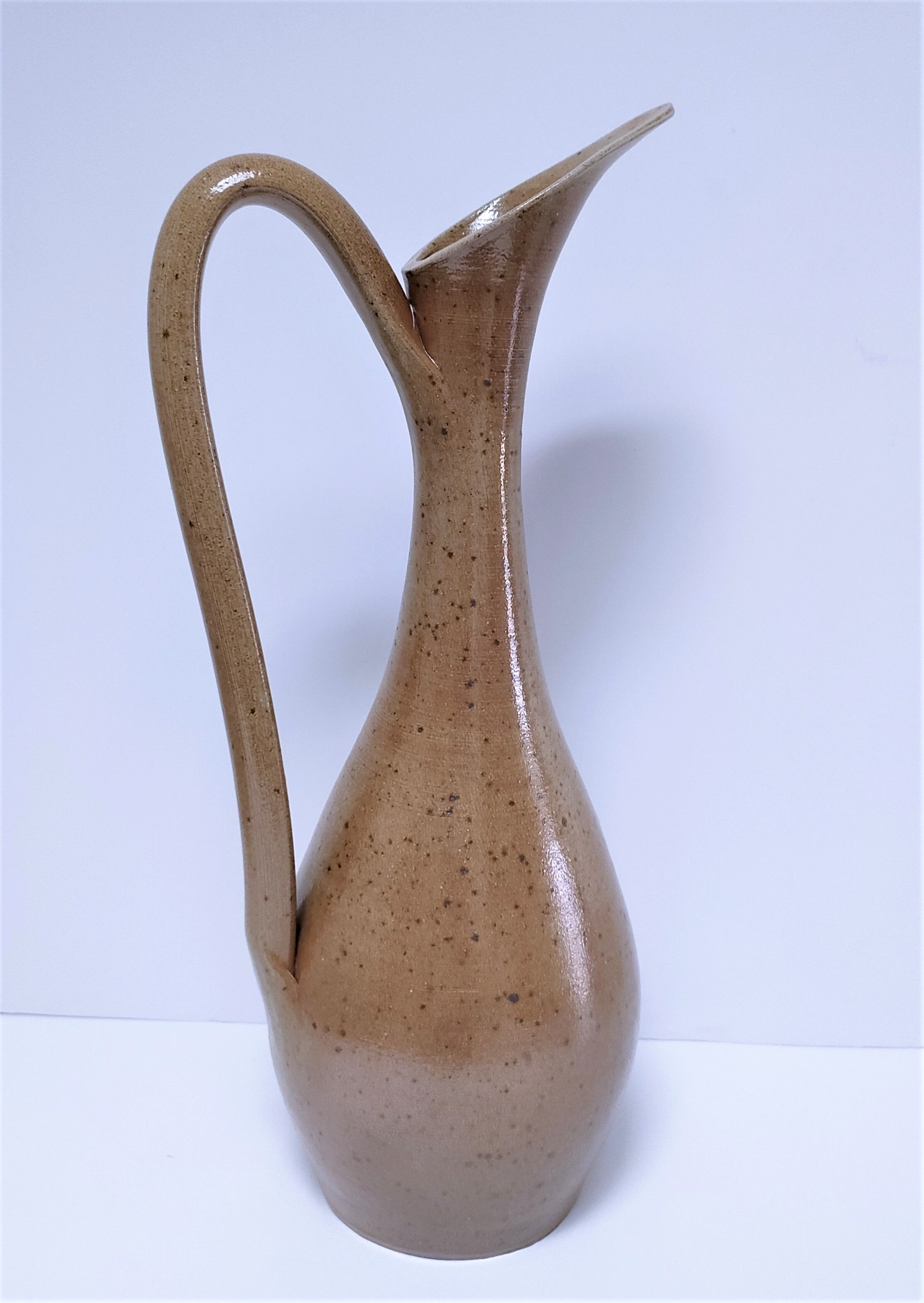 Pitcher sandstone pyrite ochre tone 70s height 40.5 cm