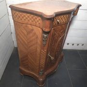Petit Meuble d'appui style Louis XV en Marqueterie et Bronze