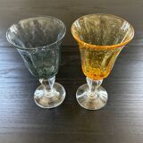 Biot stemmed glass duo
