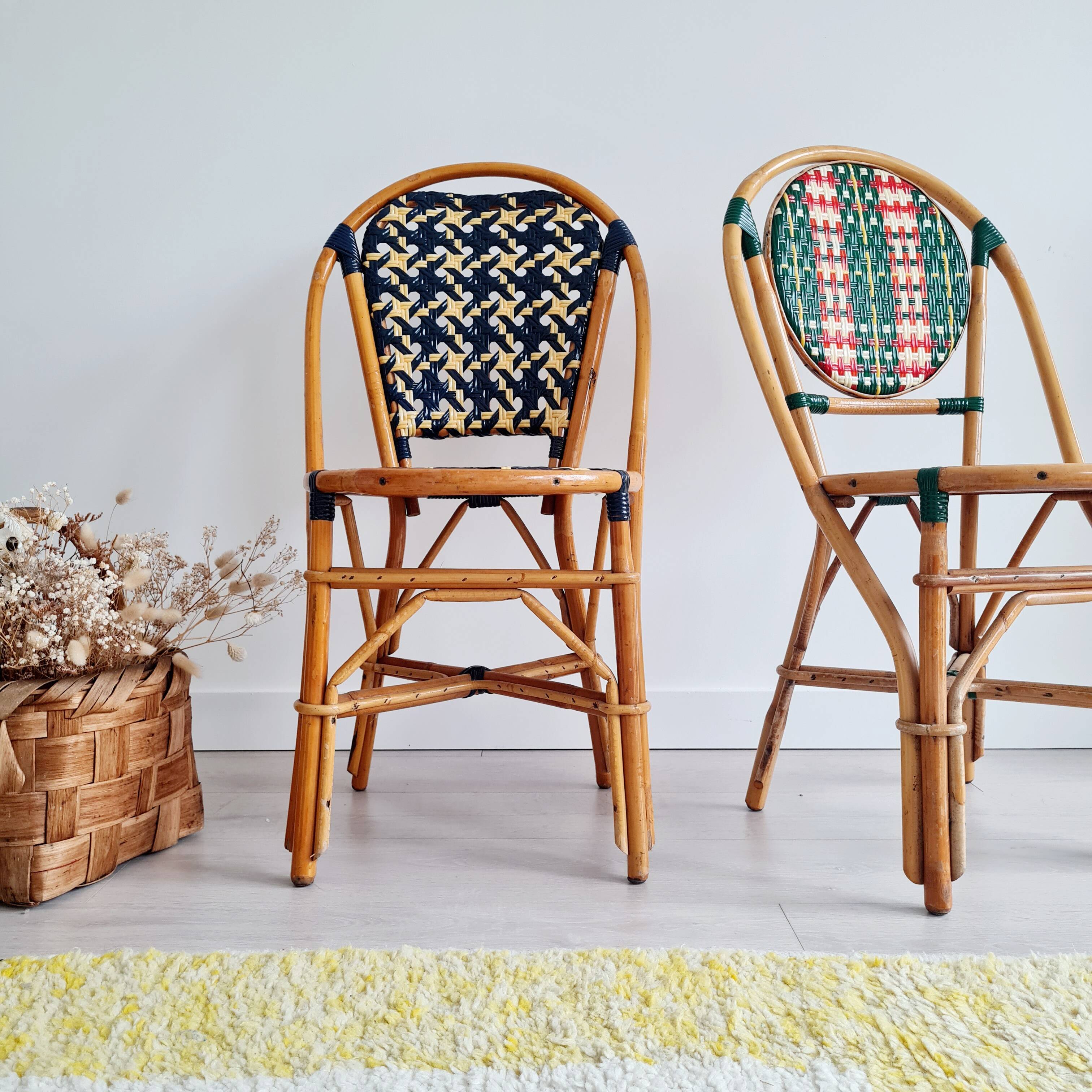 Rattan bistro chairs