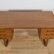 Mid-Century Teak Freestanding Desk by Torben Valeur & Henning Jensen for Dy