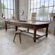 Solid walnut farmhouse castle table 1900 XXL