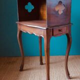 Hazelnut dressing table in the Louis XV style. Late 19th century France, rustic construction.