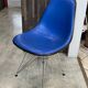 Eames Herman Miller DSR Eiffel blue skai vinyl fibreglass chair