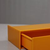 Wall shelf tablet with drawers, plastic Grosfillex 1970s Space Age