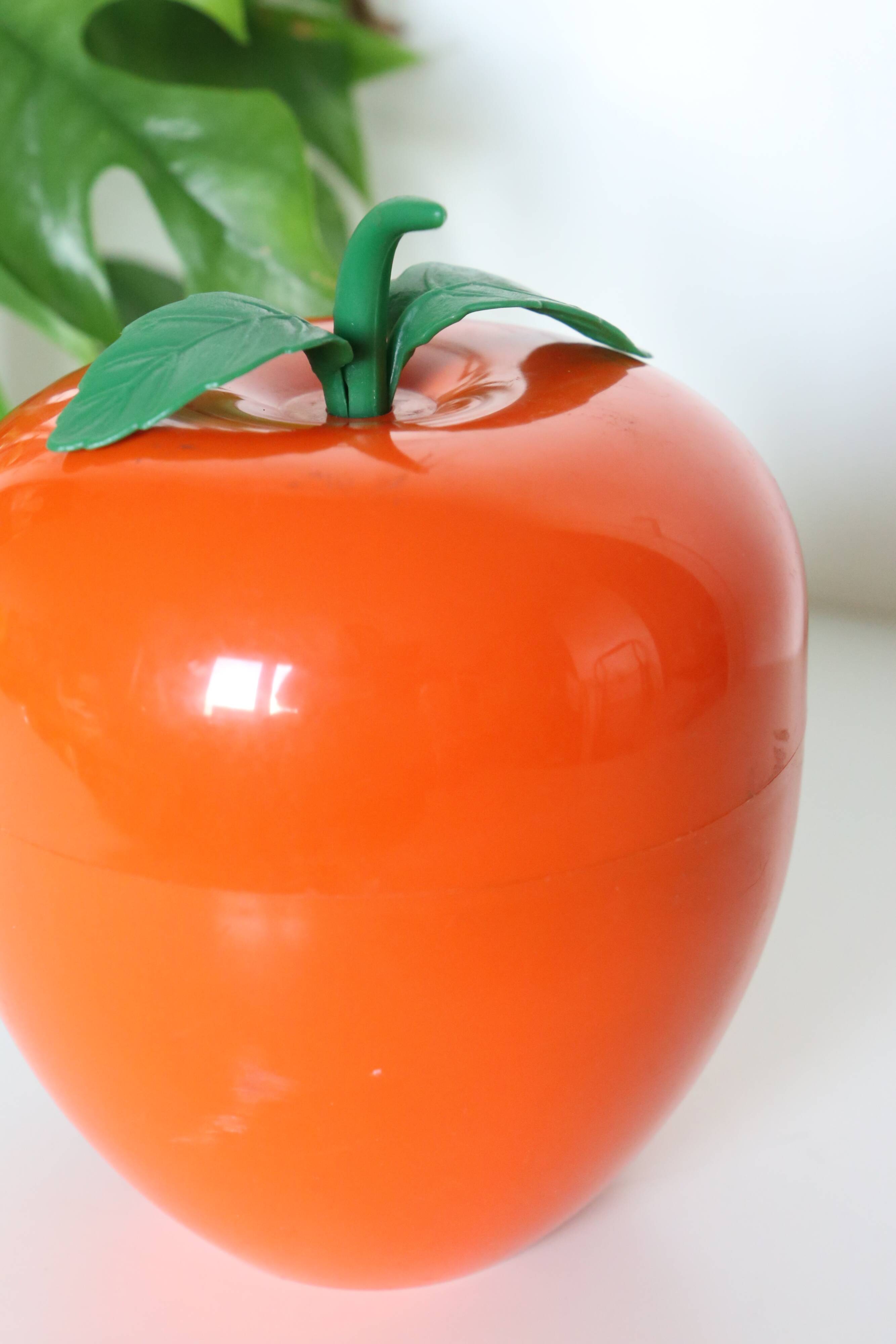 Orange ice bucket, vintage