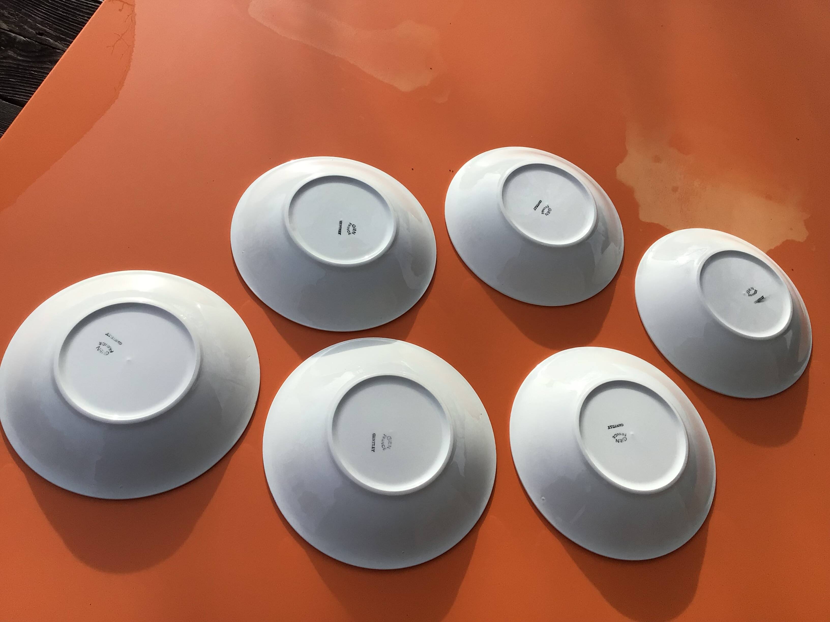 6 Gien soup plates, Gentilly model