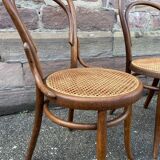 Lot of 4 chairs mismatched bistro curved wood