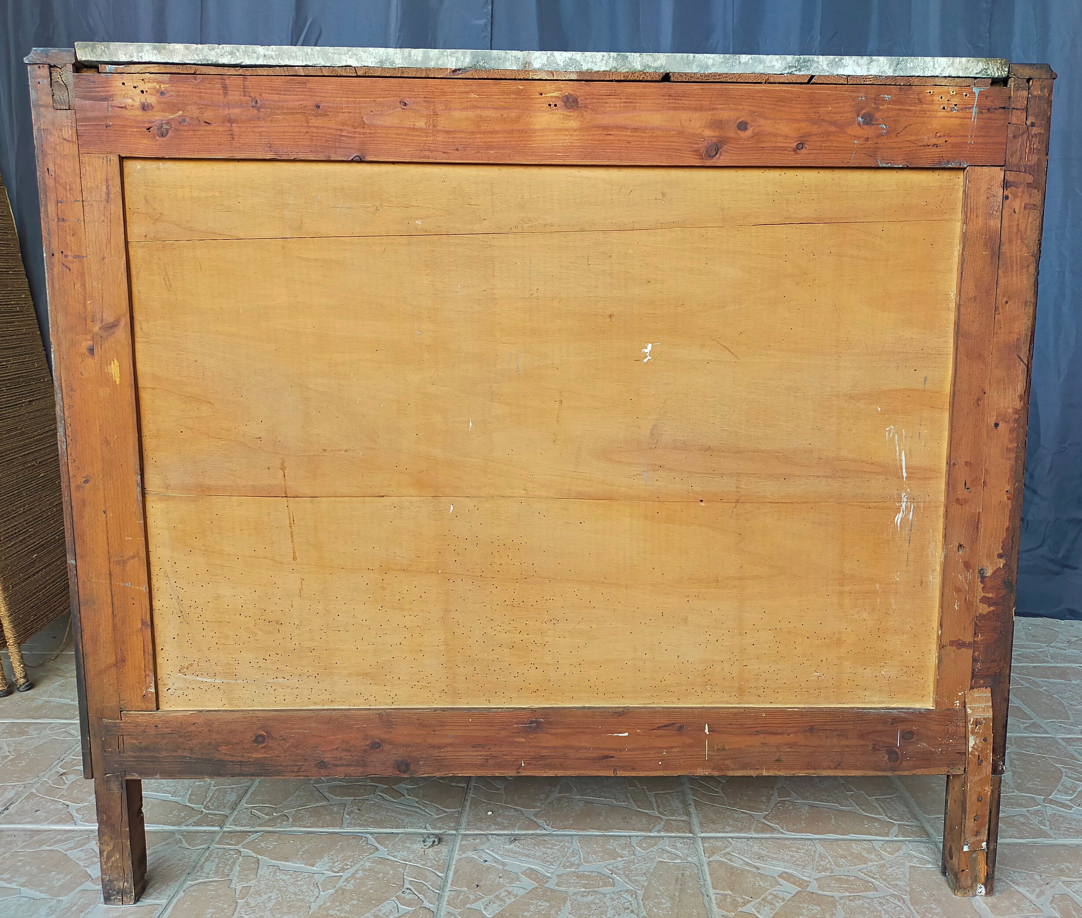Art Deco walnut chest of drawers