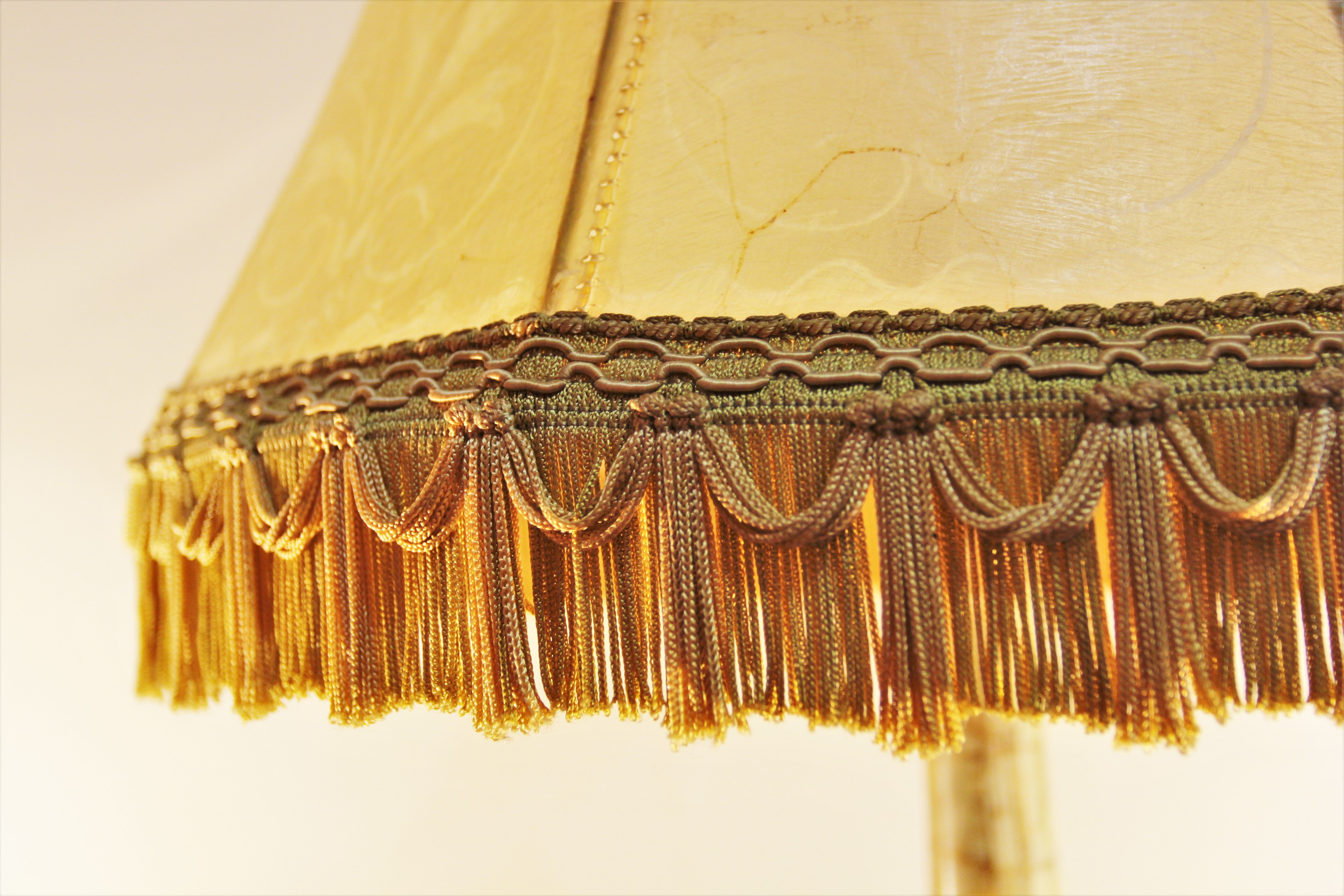 Antique lamp in onyx and brass (c. 1920-1930)