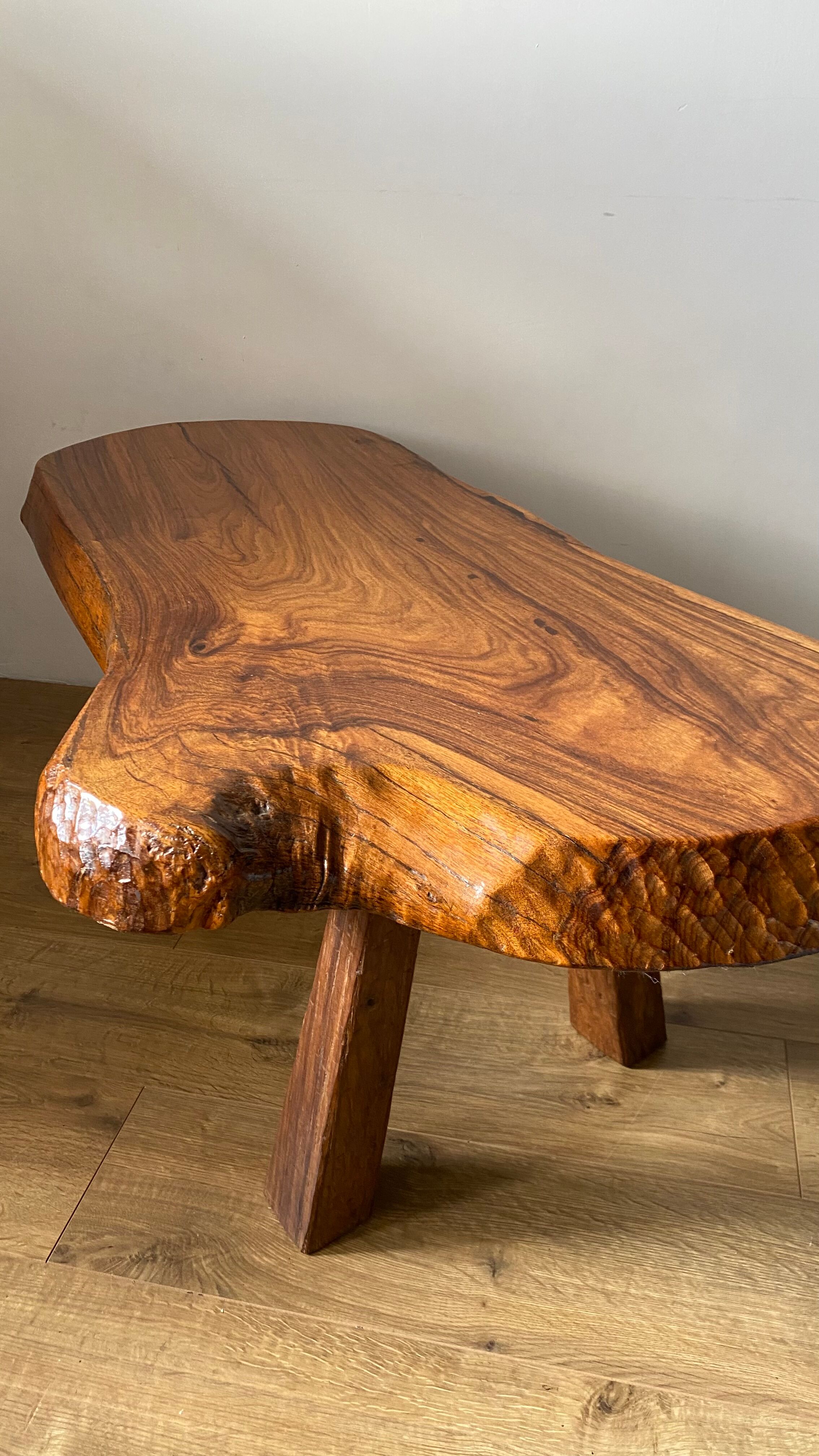 Brutalist coffee table solid wood