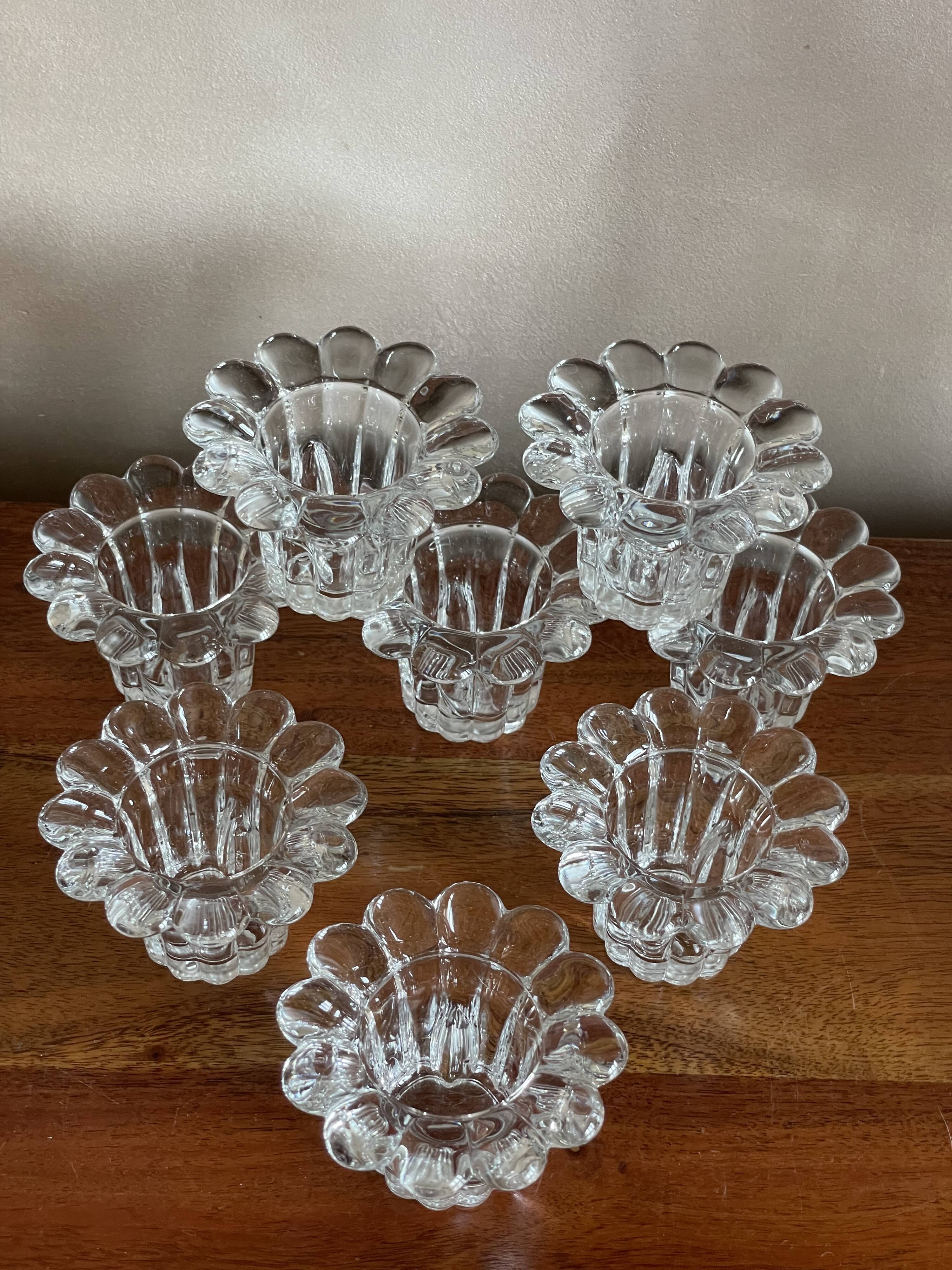8 flower tealight holders Italy