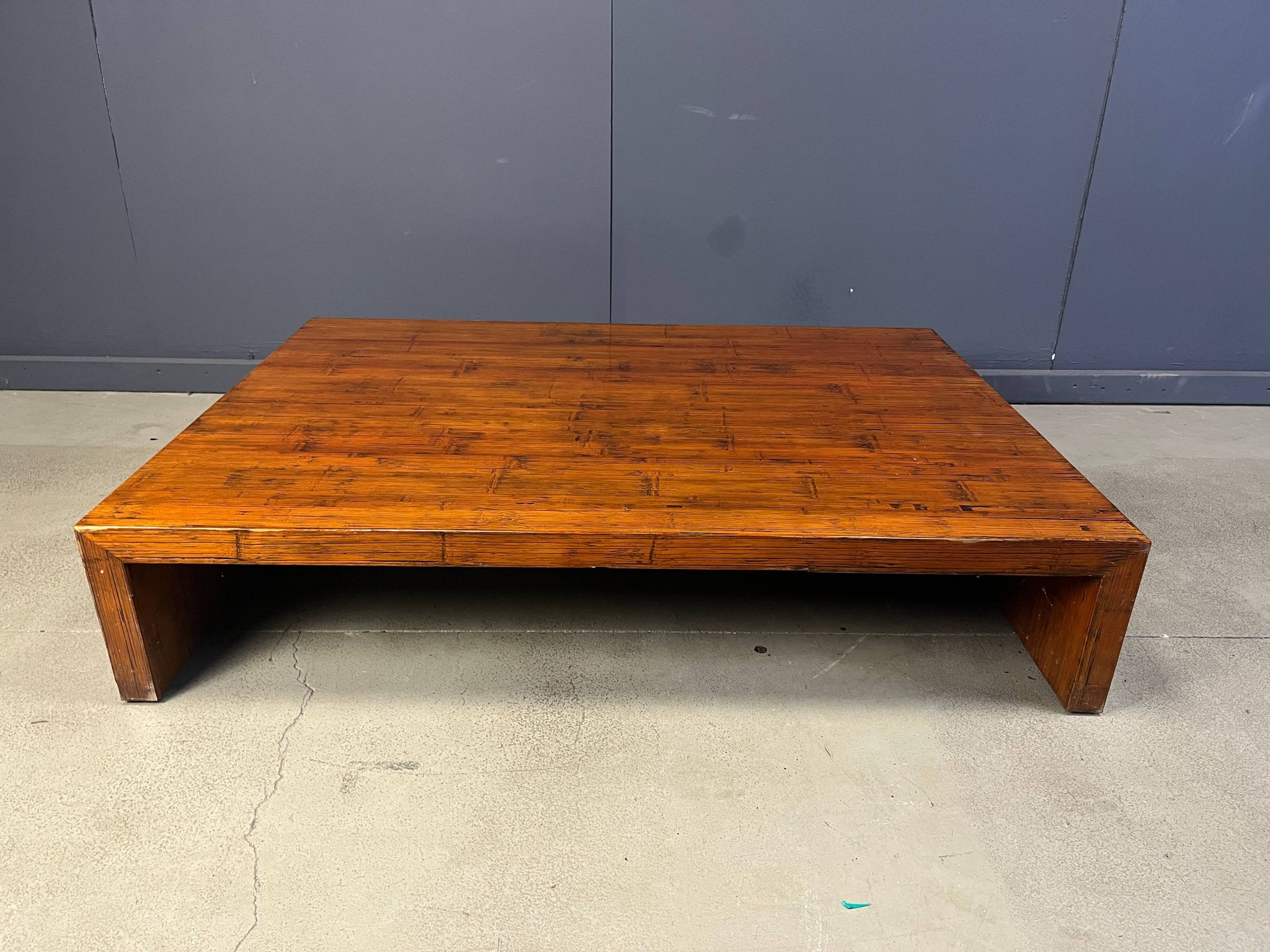 Large coffee table in bamboo attributed to Axel Vervoordt, 1980s