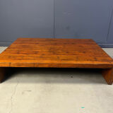 Large coffee table in bamboo attributed to Axel Vervoordt, 1980s