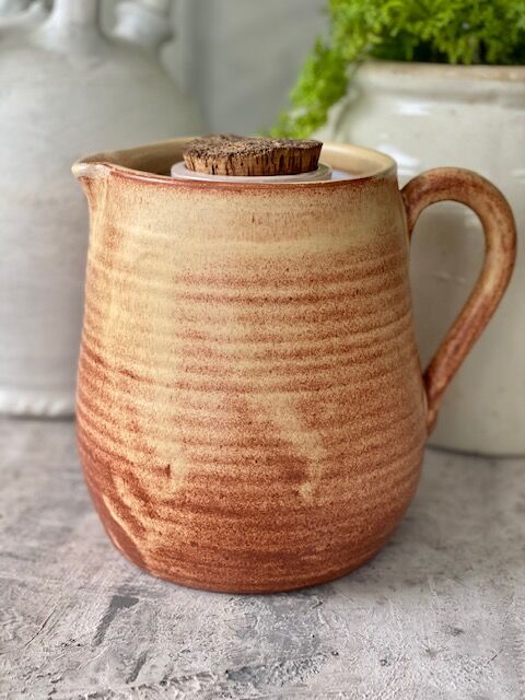 Sandstone pitcher with ice compartment