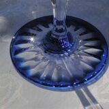 Cristal d'Arques - 6 Champagne Cups Blue Waltz - Double layer crystal