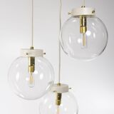 Lidija * lustre suspendu yugochic * lampe suspendue mcm * mini cascade vintage * verre rétro * or