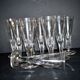 Portieux? Set of 10 cut glass champagne flutes from 1900 bistro.