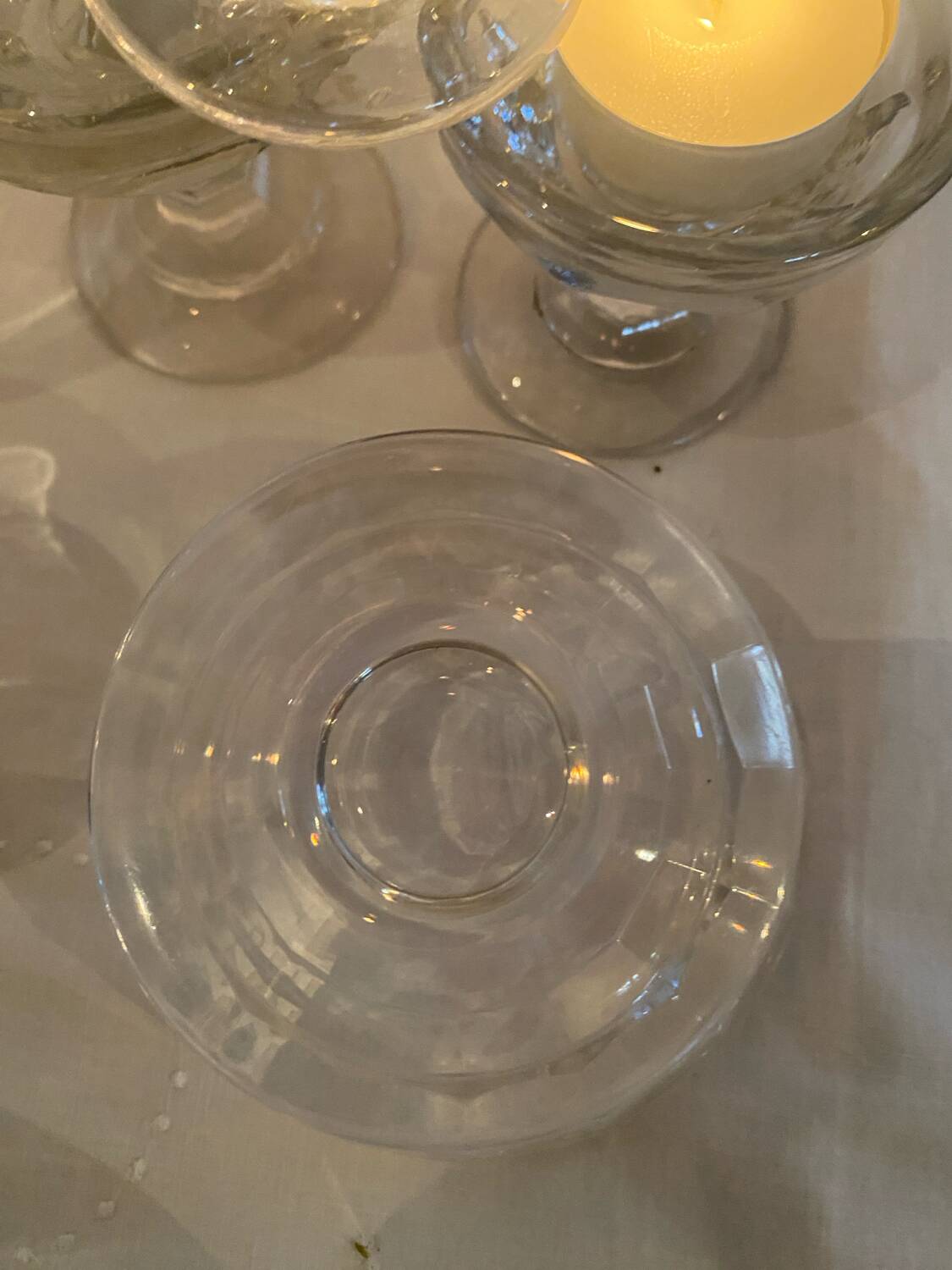 Set of 2 Baccarat crystal champagne glasses