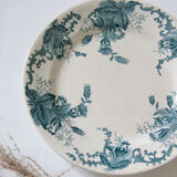 Pair of old flowered plates
