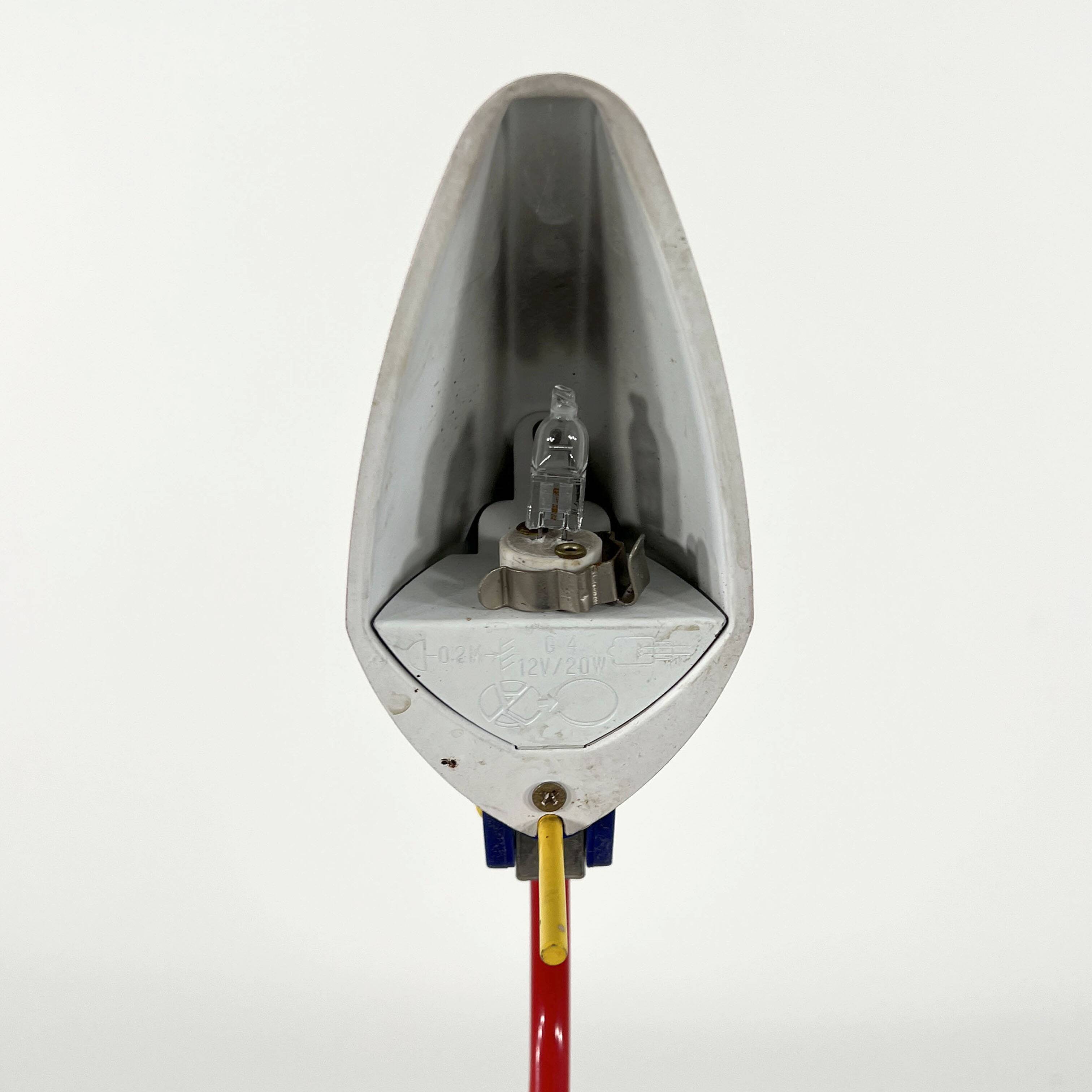 Lampe de bureau toucan bleu et rouge de brilliant leuchten Germany, 1980