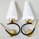 Pair of vintage Arlus wall lights 1950