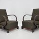 1930s Pair of Restored Art Deco Adjustable Armchairs, Czechoslovakia