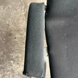 Fritz Hansen Oxford High-Back Swivel Chair in Black Wool with Brushed Aluminium Base, 1970s