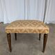 Vintage Gold Fabric Foot stool: Mid-Century Ottoman Tabure, 1970s