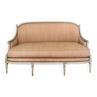 Louis XVI period sofa in lacquered wood