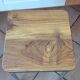Leather in formica imitation wood and chrome feet / vintage 60s-70s