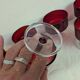 10 ruby glass cups, 1970s
