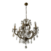 Old Venetian chandelier in crystal and bronze