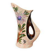 Vintage Vallauris Vase Atelier Tess - Handcrafted Thistle Decor