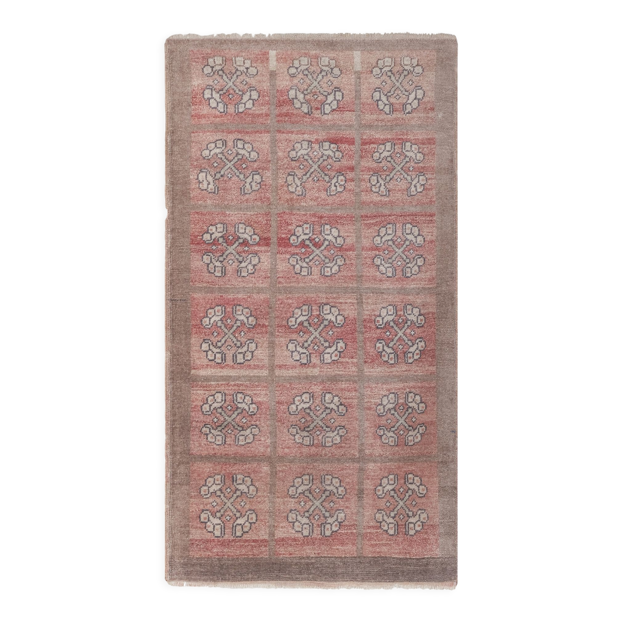 Vintage Turkish rug from Oushak, hand-woven 92x168 cm