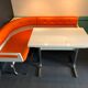 Vintage dining area bench and matching table
