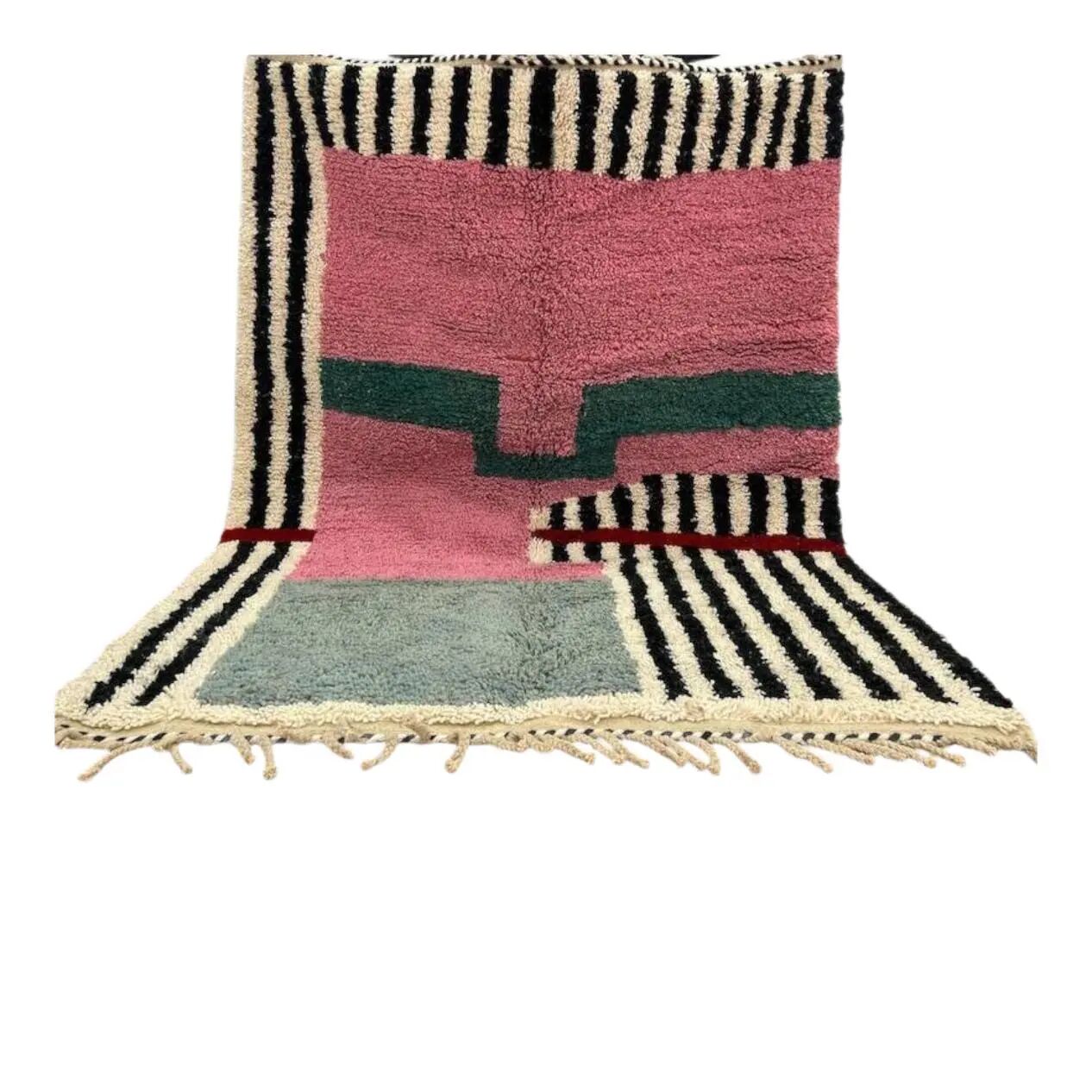 Tapis tissé à la main 100x200 cm, laine, multicolore, Maroc