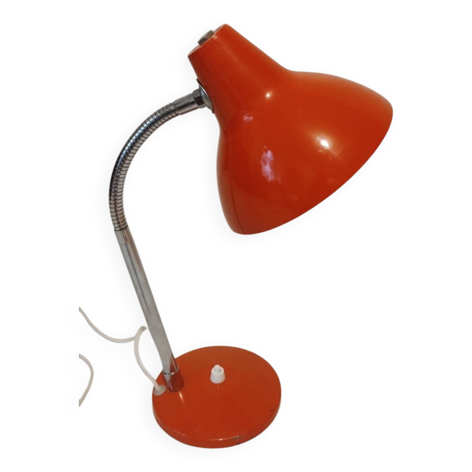 Orange bedside lamp from the 60s