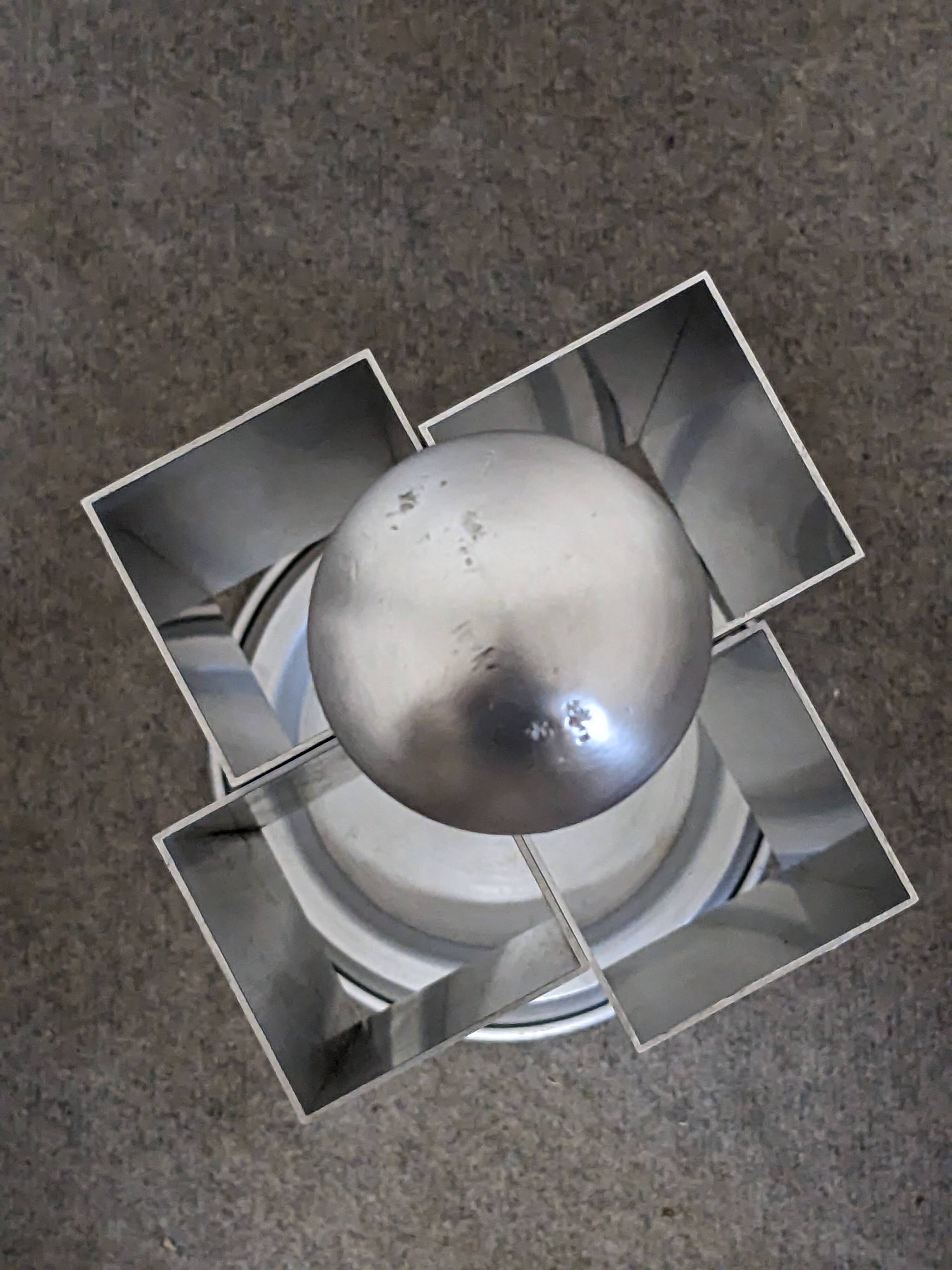 Porte-parapluie en aluminium attribué à Walter & Moretti, France vers 1970