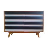 Commode à tiroirs noire et blanche République tchèque 1960s