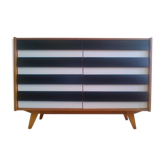 Commode à tiroirs noire et blanche République tchèque 1960s