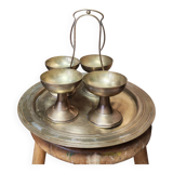 Vintage brass boho style aperitif server