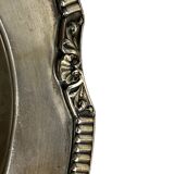 Oval metal silver-plated tray with hallmarks from the early 20th century.