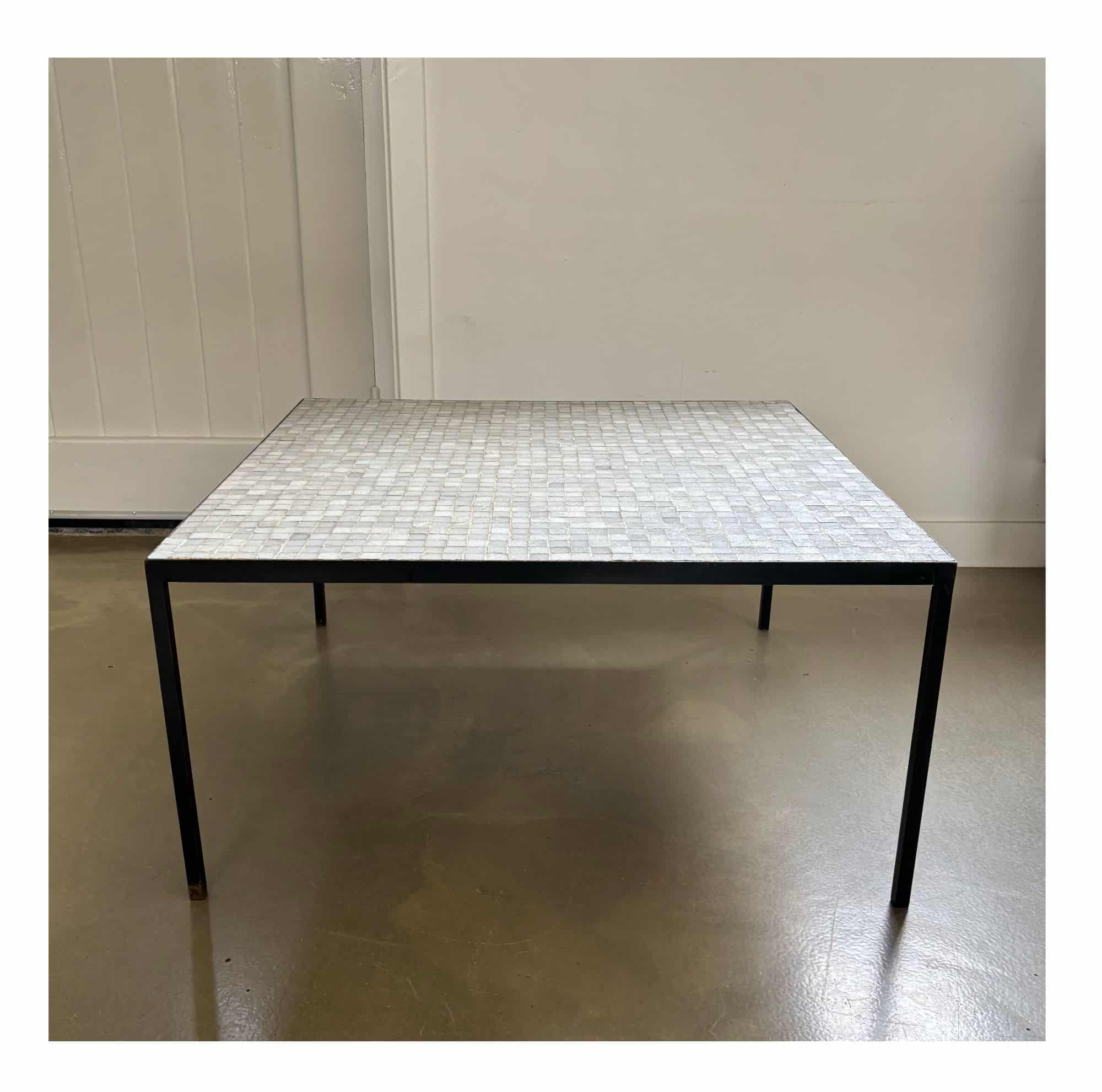 Table basse carrée en mosaïque, design Floris H. Fiedeldij pour Artimeta, Pays-Bas, années 1950